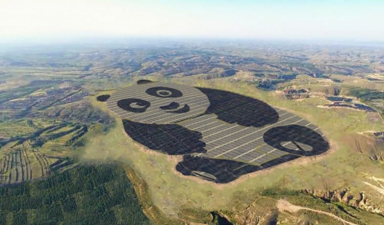 Gigantyczna farma fotowoltaiczna w kształcie Pandy